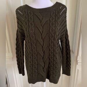 Express Green Knit Sweater Size Extra Small